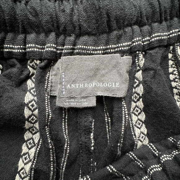 ANTHROPOLOGIE NWOT ESSENTIAL BEACH PANTS BLACK & WHITE TASSEL TIES | SMA… - Picture 11 of 11